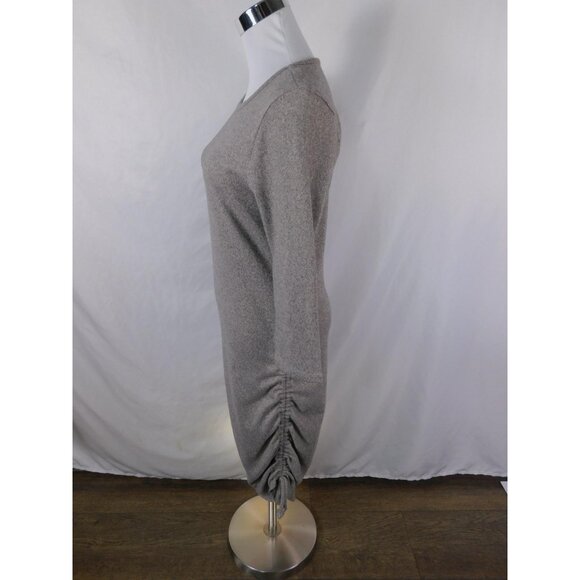 Discreet Dress Womens Large Gray Ruched Side Drawstring 3/4 Sleeve KL5081N - Picture 4 of 14